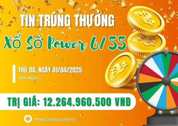 Vietlott xác nhận một vé trúng Jackpot 2 Power 6/55 hơn 12,2 tỷ đồng