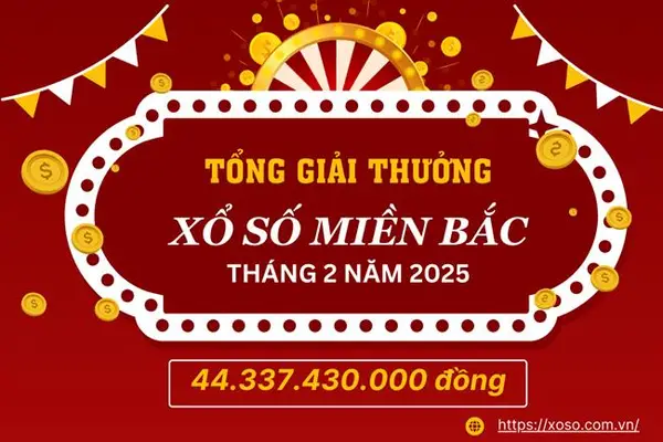 Xổ số miền Bắc tháng 2/2025 trao hơn 44 tỷ đồng — tháng vàng của người chơi xsmb