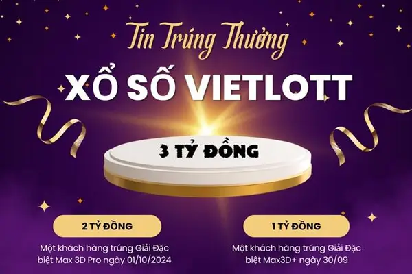 Vietlott liên tiếp nổ thưởng 3 tỷ đồng từ Max 3D+ và Max 3D Pro