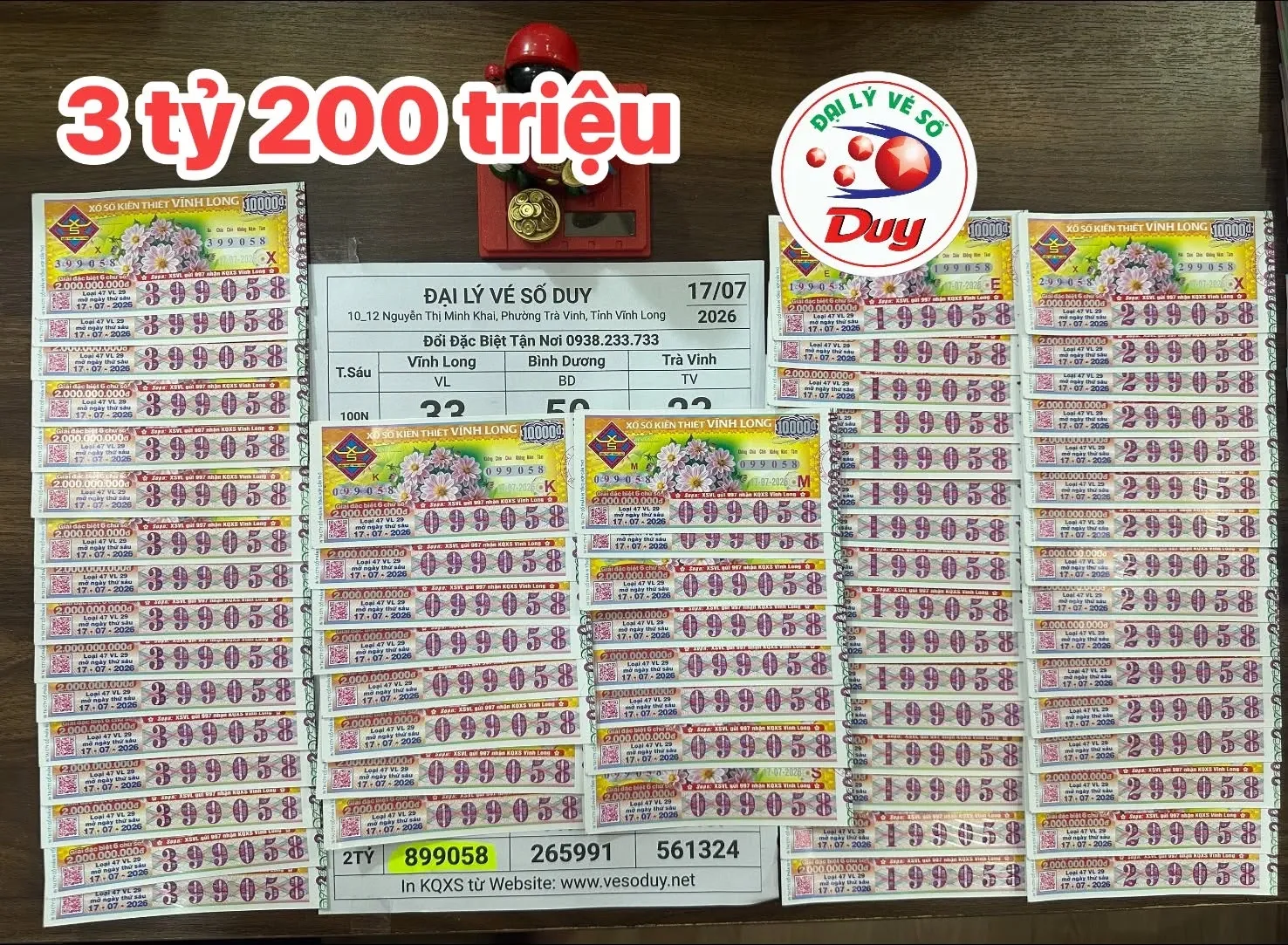 Cùng mua một dãy số, 12 người miền Tây bất ngờ chia nhau 3,2 tỷ đồng
